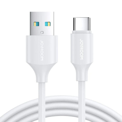 Cablu USB la Type-C, Fast Charging, 480Mbps, 3A, 0.25m - JoyRoom (S-UC027A9) - White - 1