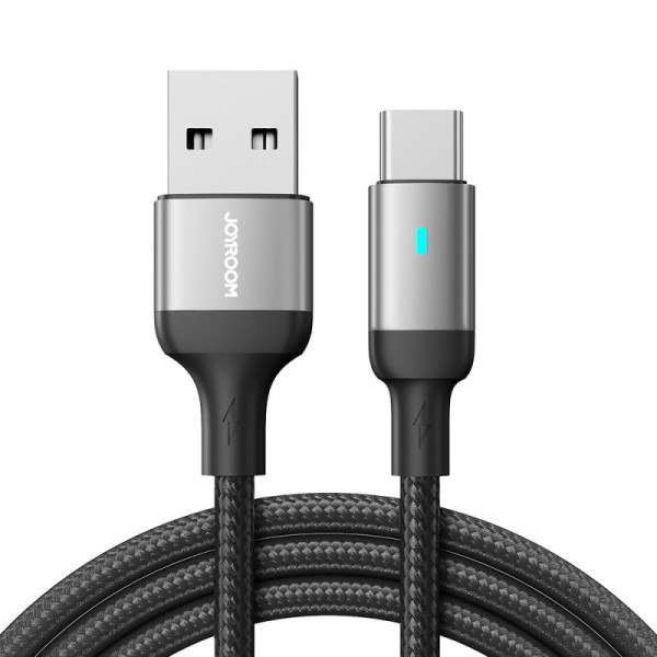 Cablu USB la Type-C, Fast Charging, 3A, 1.2m - JoyRoom Extraordinary Series (S-UC027A10) - Black