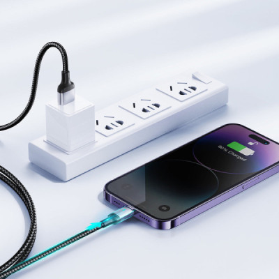 Cablu USB la Lightning, Fast Charging, 2.4A, 480Mbps, 3m - JoyRoom Extraordinary Series (S-UL012A10) - Black - 3