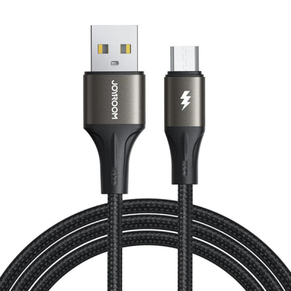 Cablu USB la Micro-USB, Fast Charge, 3A, 480Mbps, 1.2m - JoyRoom Flash-Charge Series (SA25-AM3) - Black