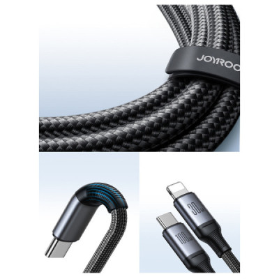 Cablu Type-C la Lightning, USB-C, Fast Charging, 100W, 1.5m - JoyRoom Speedy Series (SA21-1T2) - Black - 4