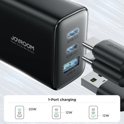 Incarcator USB, 2x Type-C, Fast Charging, 32W - JoyRoom (JR-TCF10) - Black - 4