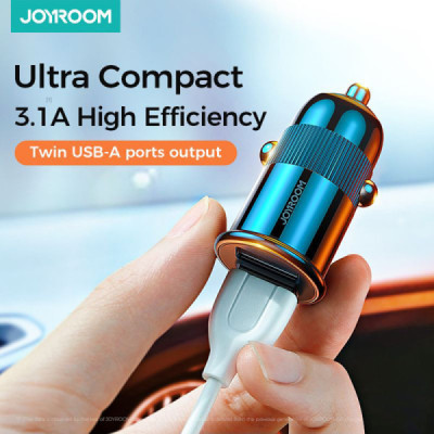 Incarcator Auto Dual USB, Fast Charging 3.1A, 15W - JoyRoom (C-A06) - White - 4
