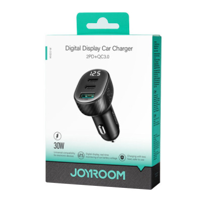 Incarcator Auto USB, 2x Type-C, Fast Charging, 3A, 30W - JoyRoom (JR-CCD04) - Black - 7
