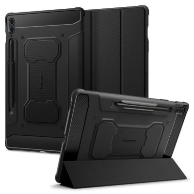 Husa pentru Samsung Galaxy Tab S9 FE Plus - Spigen Rugged Armor Pro - Black - 1