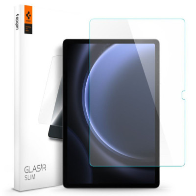 Folie pentru Samsung Galaxy Tab S9 FE Plus - Spigen Glas.tR Slim - Clear - 1