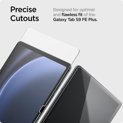 Folie pentru Samsung Galaxy Tab S9 FE Plus - Spigen Glas.tR Slim - Clear - 7