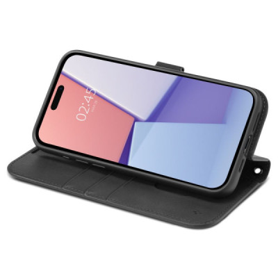 Husa pentru iPhone 15 Pro Max - Spigen Wallet S Pro - Black - 3