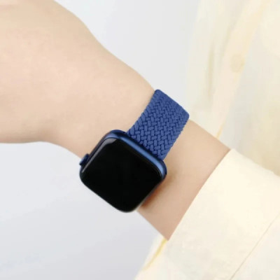 Curea pentru Apple Watch 1/2/3/4/5/6/7/8/9/SE/SE 2 (38/40/41mm) - Techsuit Watchband (W032) - Atlantic Blue - 4