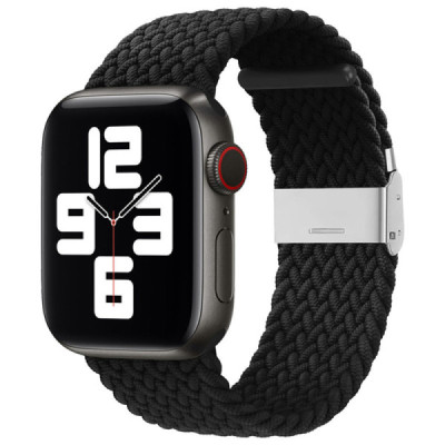 Curea pentru Apple Watch 1/2/3/4/5/6/7/8/9/SE/SE 2/Ultra/Ultra 2 (42/44/45/49mm) - Techsuit Watchband (W032) - Black - 1