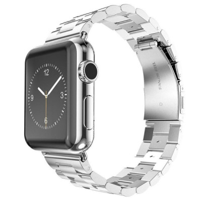 Curea pentru Apple Watch 1/2/3/4/5/6/7/8/9/SE/SE 2 (38/40/41mm) - Techsuit Watchband (W036) - Silver - 1