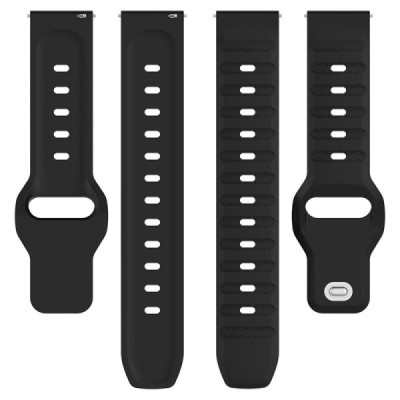 Curea pentru Samsung Galaxy Watch 4/5/Active 2, Huawei Watch GT 3 (42mm)/GT 3 Pro (43mm) - Techsuit Watchband (W050) - Black - 2