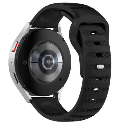 Curea pentru Samsung Galaxy Watch 4/5/Active 2, Huawei Watch GT 3 (42mm)/GT 3 Pro (43mm) - Techsuit Watchband (W050) - Black - 3