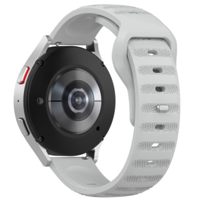 Curea pentru Samsung Galaxy Watch 4/5/Active 2, Huawei Watch GT 3 (42mm)/GT 3 Pro (43mm) - Techsuit Watchband (W050) - Gray - 4