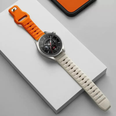 Curea pentru Samsung Galaxy Watch 4/5/Active 2, Huawei Watch GT 3 (42mm)/GT 3 Pro (43mm) - Techsuit Watchband (W050) - Orange - 