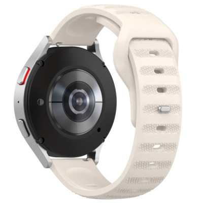 Curea pentru Samsung Galaxy Watch 4/5/Active 2, Huawei Watch GT 3 (42mm)/GT 3 Pro (43mm) - Techsuit Watchband (W050) - Beige - 4