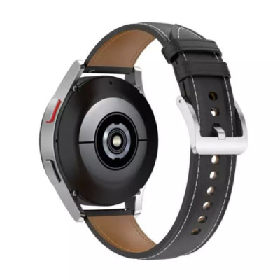 Curea pentru Samsung Galaxy Watch 4/5/Active 2, Huawei Watch GT 3 (42mm)/GT 3 Pro (43mm) - Techsuit Watchband (W048) - Black - 3