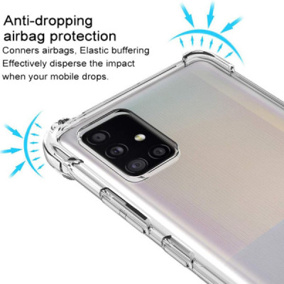 Husa pentru Samsung Galaxy A51 4G - Techsuit Shockproof Clear Silicone - Clear - 3