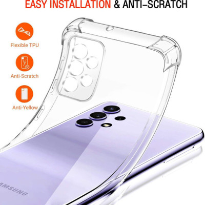 Husa pentru Samsung Galaxy A52 4G / A52 5G / A52s 5G - Techsuit Shockproof Clear Silicone - Clear - 5