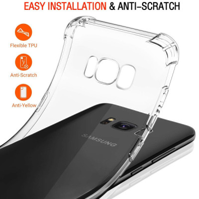 Husa pentru Samsung Galaxy S8 Plus - Techsuit Shockproof Clear Silicone - Clear - 3