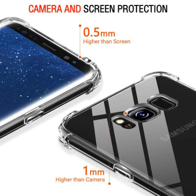 Husa pentru Samsung Galaxy S8 Plus - Techsuit Shockproof Clear Silicone - Clear - 5