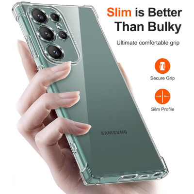 Husa pentru Samsung Galaxy S22 Ultra 5G - Techsuit Shockproof Clear Silicone - Clear - 2