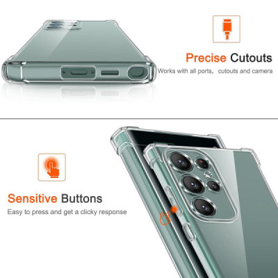 Husa pentru Samsung Galaxy S22 Ultra 5G - Techsuit Shockproof Clear Silicone - Clear - 4
