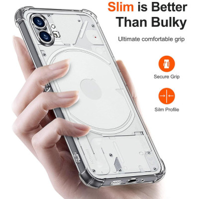 Husa pentru Nothing Phone (1) - Techsuit Shockproof Clear Silicone - Clear - 3