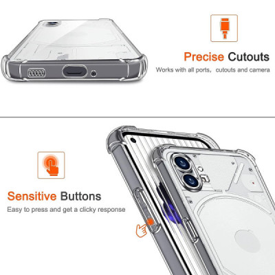 Husa pentru Nothing Phone (1) - Techsuit Shockproof Clear Silicone - Clear - 5
