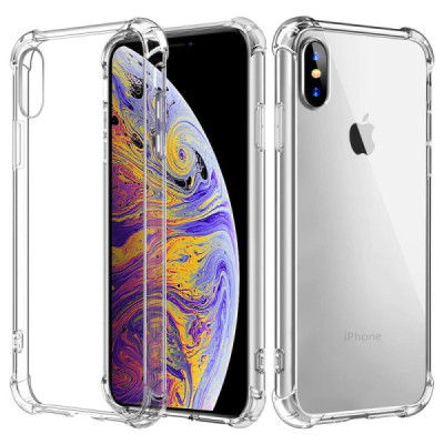 Husa pentru iPhone X / XS - Techsuit Shockproof Clear Silicone - Clear - 1
