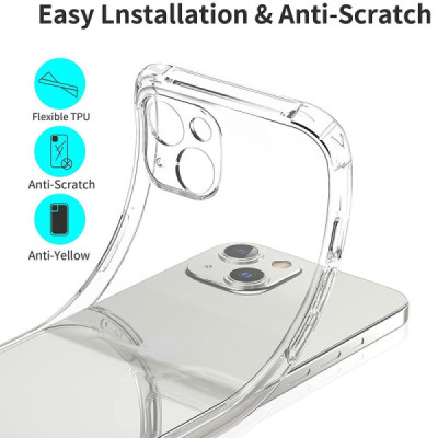 Husa pentru iPhone 13 mini - Techsuit Shockproof Clear Silicone - Clear - 5