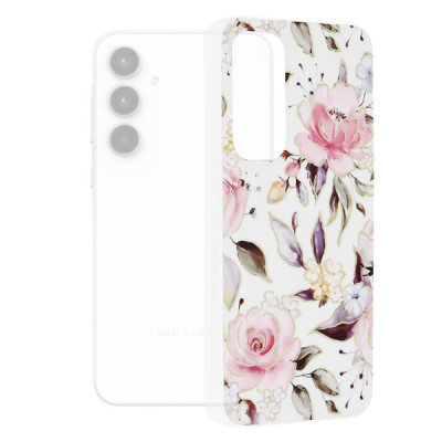 Husa pentru Samsung Galaxy A35 5G - Techsuit Marble Series - Chloe White - 1