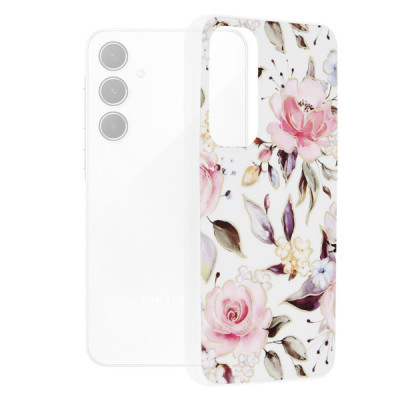 Husa pentru Samsung Galaxy A55 5G - Techsuit Marble Series - Chloe White - 1