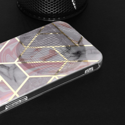 Husa pentru Samsung Galaxy A55 5G - Techsuit Marble Series - Pink Hex - 5
