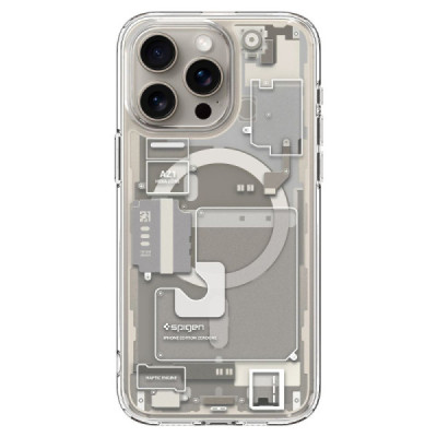 Husa pentru iPhone 15 Pro Max - Spigen Ultra Hybrid MagSafe Zero One - Natural Titanium - 2