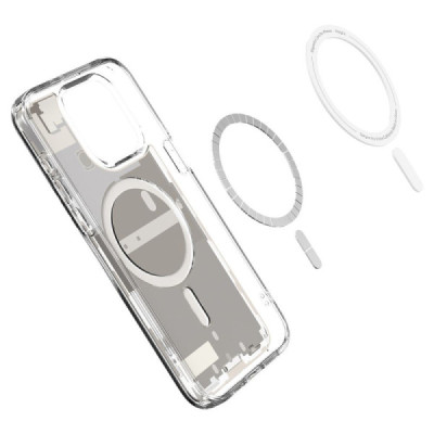 Husa pentru iPhone 15 Pro Max - Spigen Ultra Hybrid MagSafe Zero One - Natural Titanium - 6
