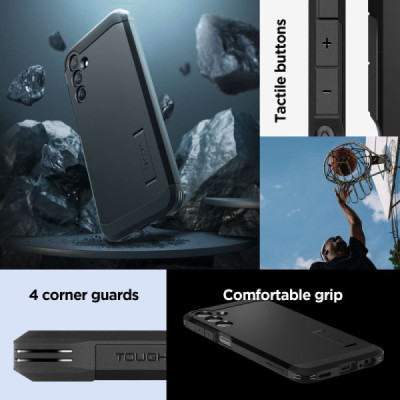 Husa pentru Samsung Galaxy A15 4G / A15 5G - Spigen Tough Armor - Black - 7