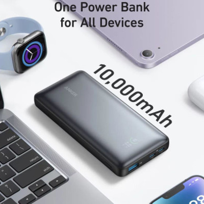 Baterie Externa 2x USB-C, USB, 10000mAh, 25W - Anker PowerCore 533 (A1249G11) - Black - 3