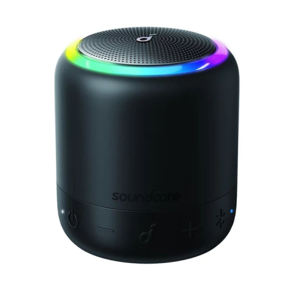 Boxa Bluetooth 5,0, USB-C, LED Lights, 6W - Anker SoundCore Mini 3 Pro (A3127G11) - Black
