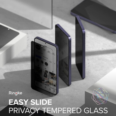 Folie pentru Samsung Galaxy S24 (set 2) - Ringke Easy Slide Tempered Glass - Privacy - 2