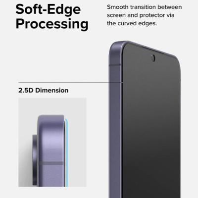 Folie pentru Samsung Galaxy S24 (set 2) - Ringke Easy Slide Tempered Glass - Privacy - 7