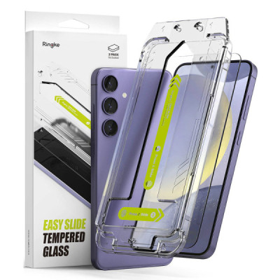 Folie pentru Samsung Galaxy S24 (set 2) - Ringke Easy Slide Tempered Glass - Clear - 1