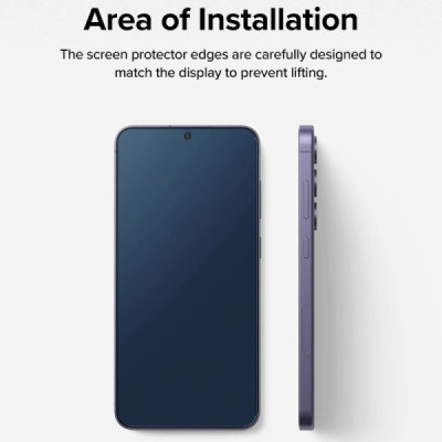 Folie pentru Samsung Galaxy S24 (set 2) - Ringke Easy Slide Tempered Glass - Clear - 3
