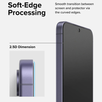 Folie pentru Samsung Galaxy S24 (set 2) - Ringke Easy Slide Tempered Glass - Clear - 4