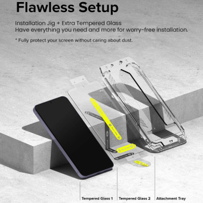 Folie pentru Samsung Galaxy S24 (set 2) - Ringke Easy Slide Tempered Glass - Clear - 7