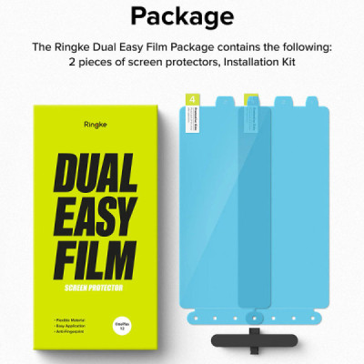 Folie pentru OnePlus 12 (set 2) - Ringke Dual Easy Full - Clear - 7