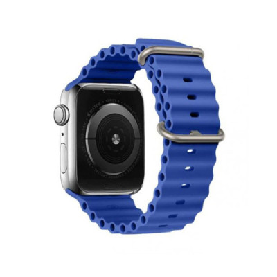 Curea pentru Apple Watch 1/2/3/4/5/6/7/8/9/SE/SE 2/Ultra/Ultra 2 (42/44/45/49mm) - Techsuit Watchband (W038) - Blue - 2