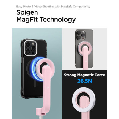 Selfie Stick Compatibil MagSafe, 67cm - Spigen S570W - Misty Rose - 9