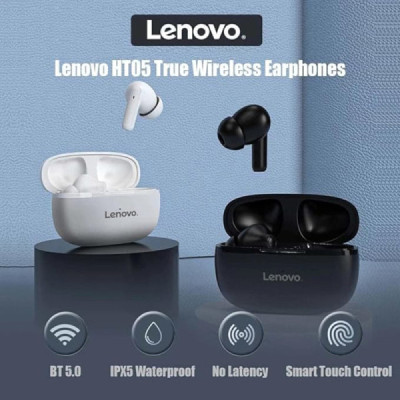 Casti Bluetooth TWS - Lenovo HT05 (19583) - White - 2