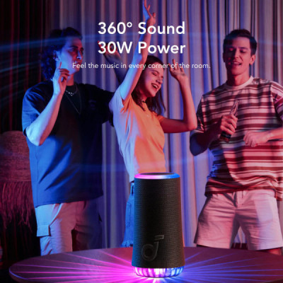Boxa Portabila 30W, IP67 - Anker SoundCore Glow (A3166G11) - Black - 3